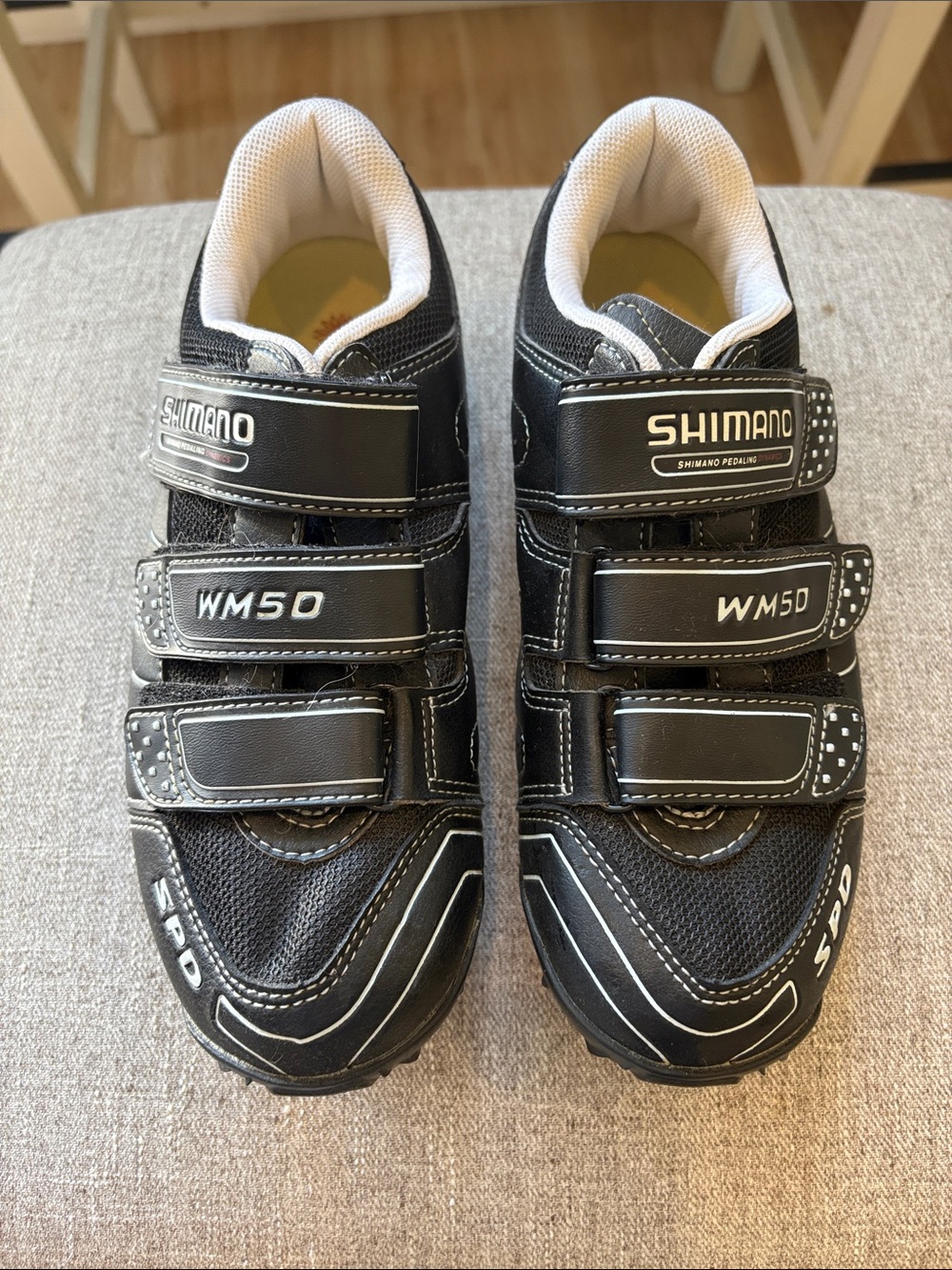 Shimano Womens WM50 Black and White Cycling Sneakers